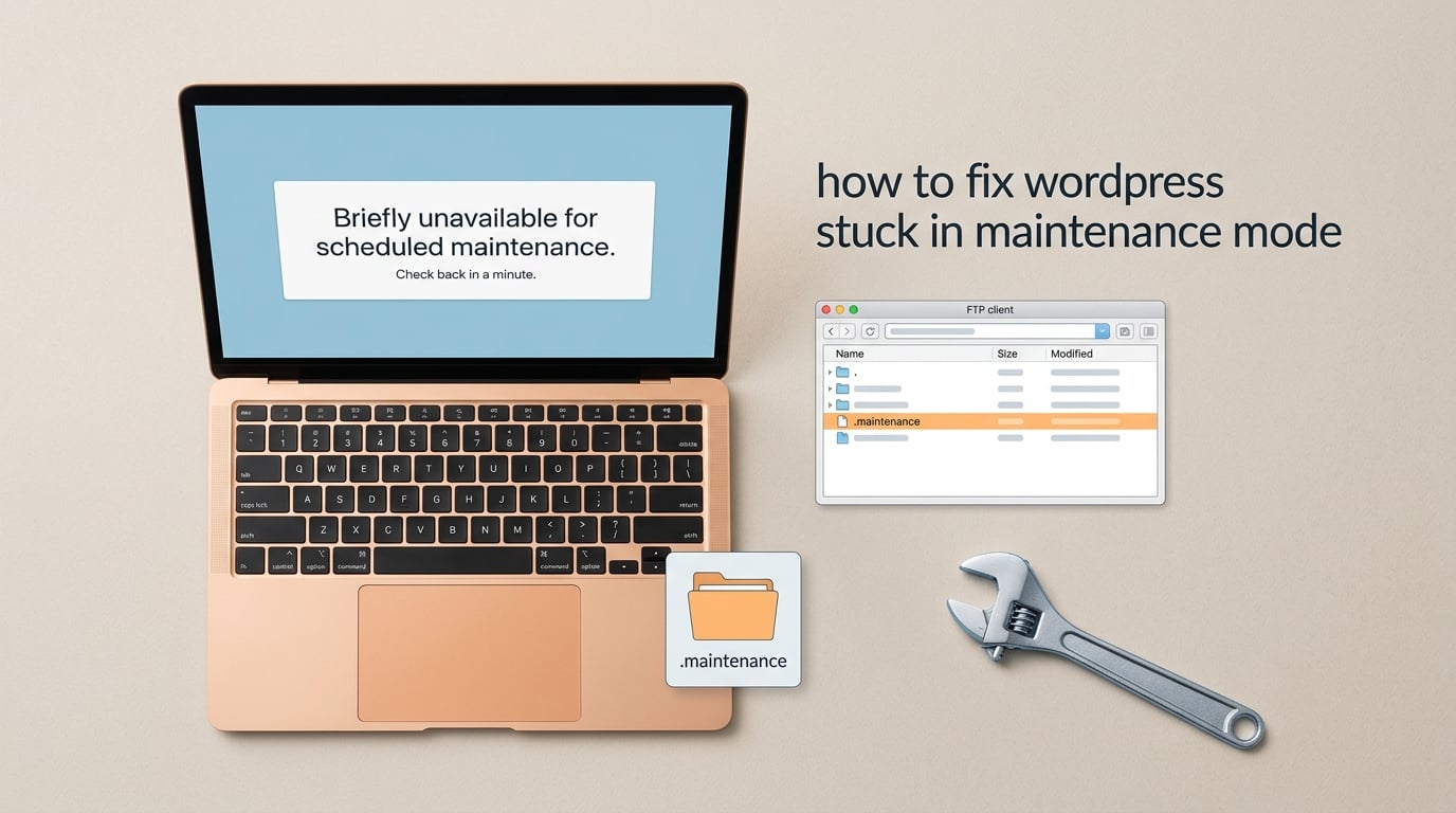 how to fix wordpress stuck in maintenance mode