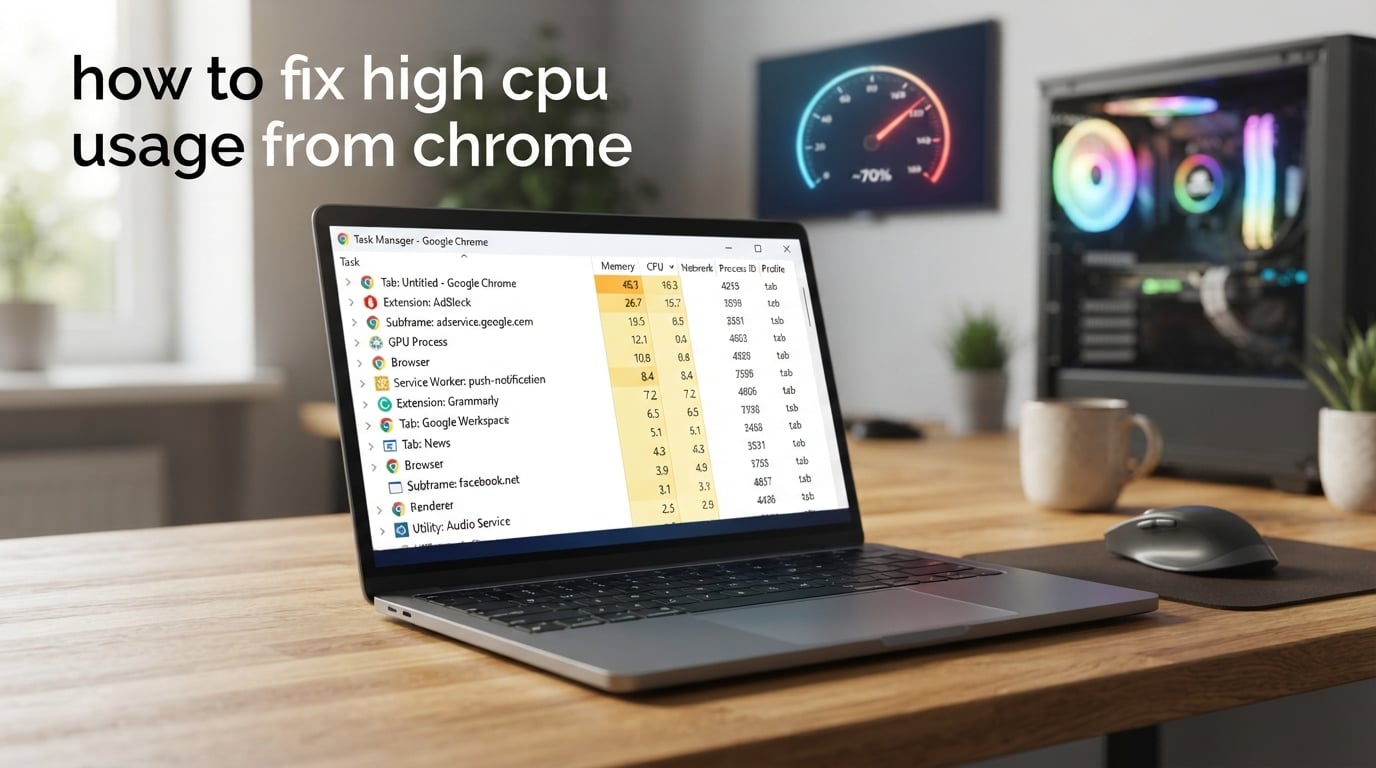 how to fix high cpu usage from chrome