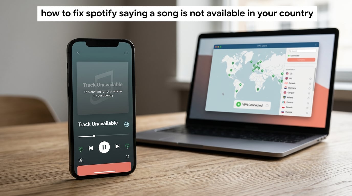 how to fix spotify saying a song is not available in your country