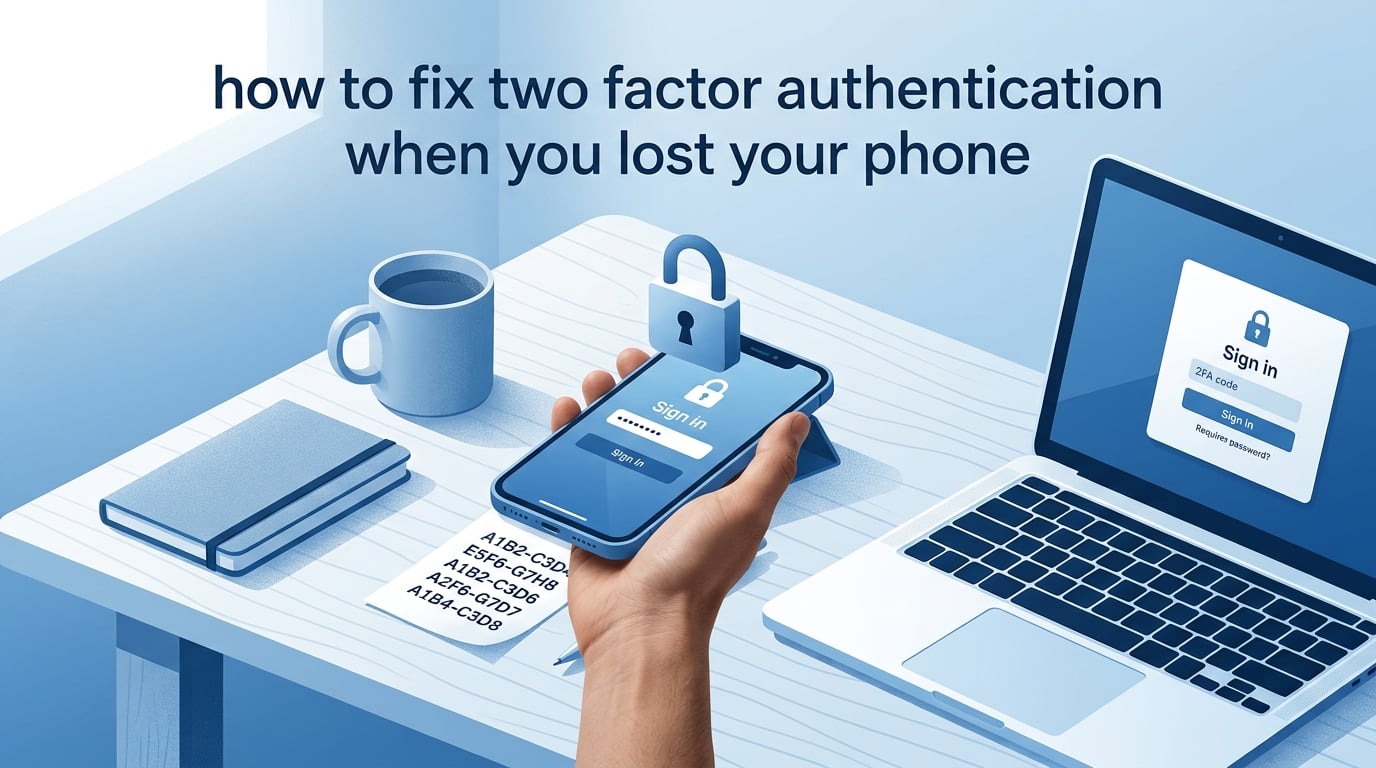 how to fix two factor authentication when you lost your phone