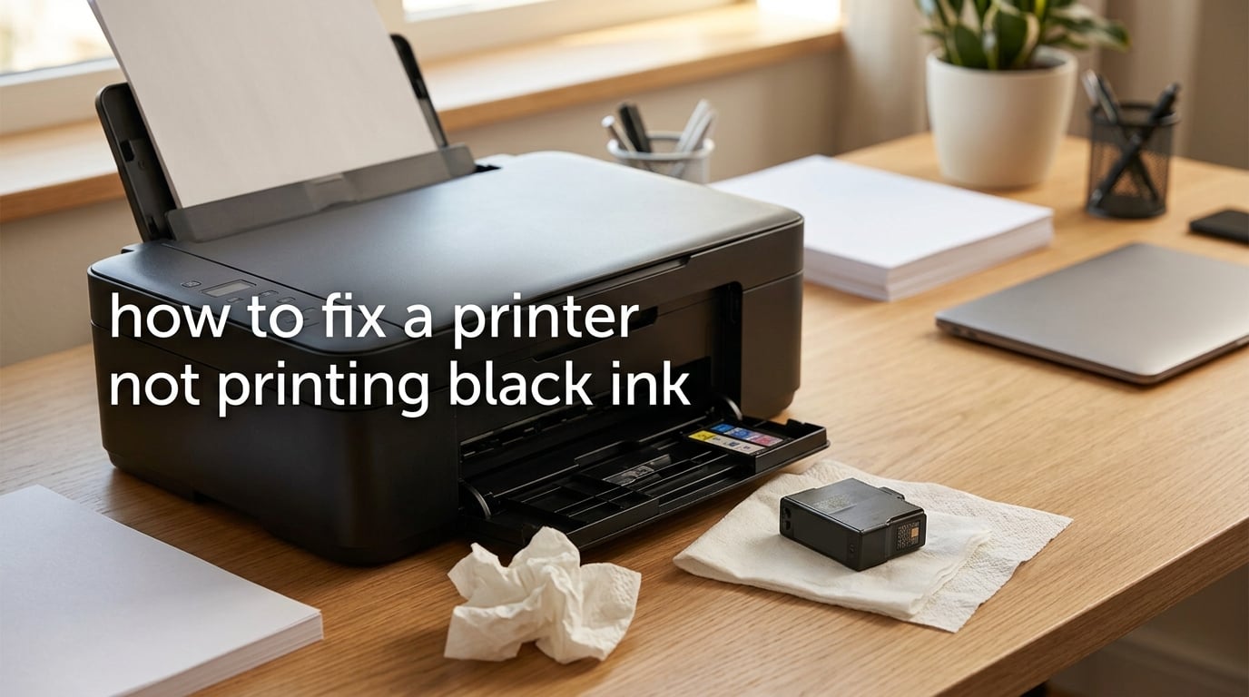 how to fix a printer not printing black ink