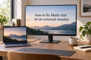 how to fix blurry text on an external monitor