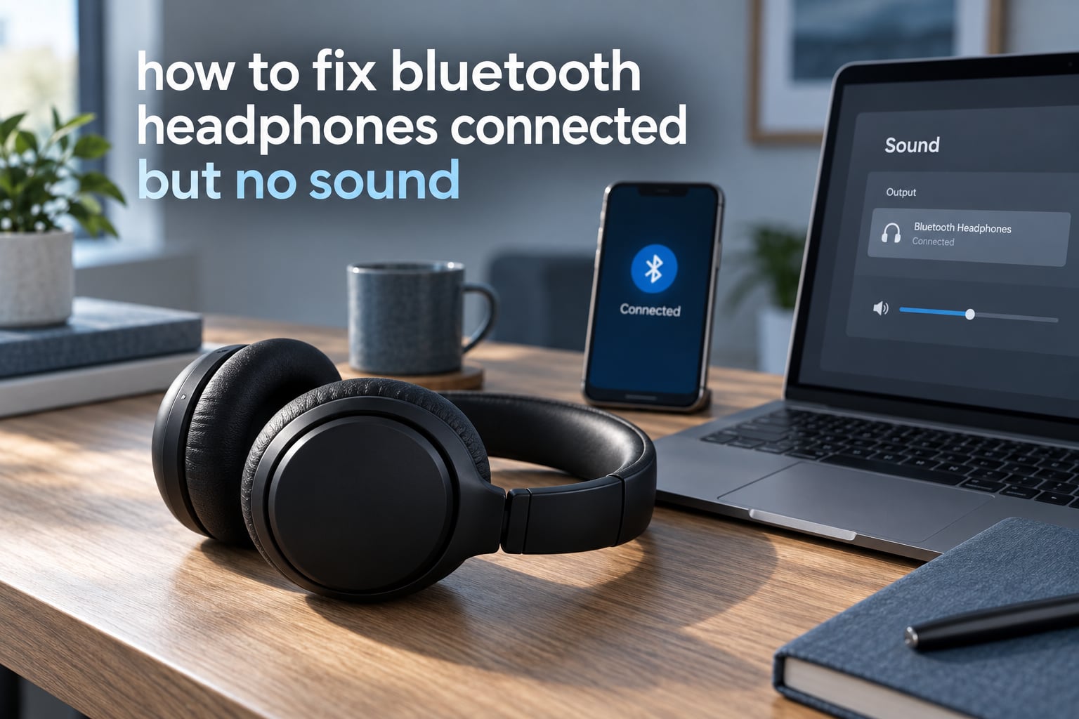 how to fix bluetooth headphones connected but no sound