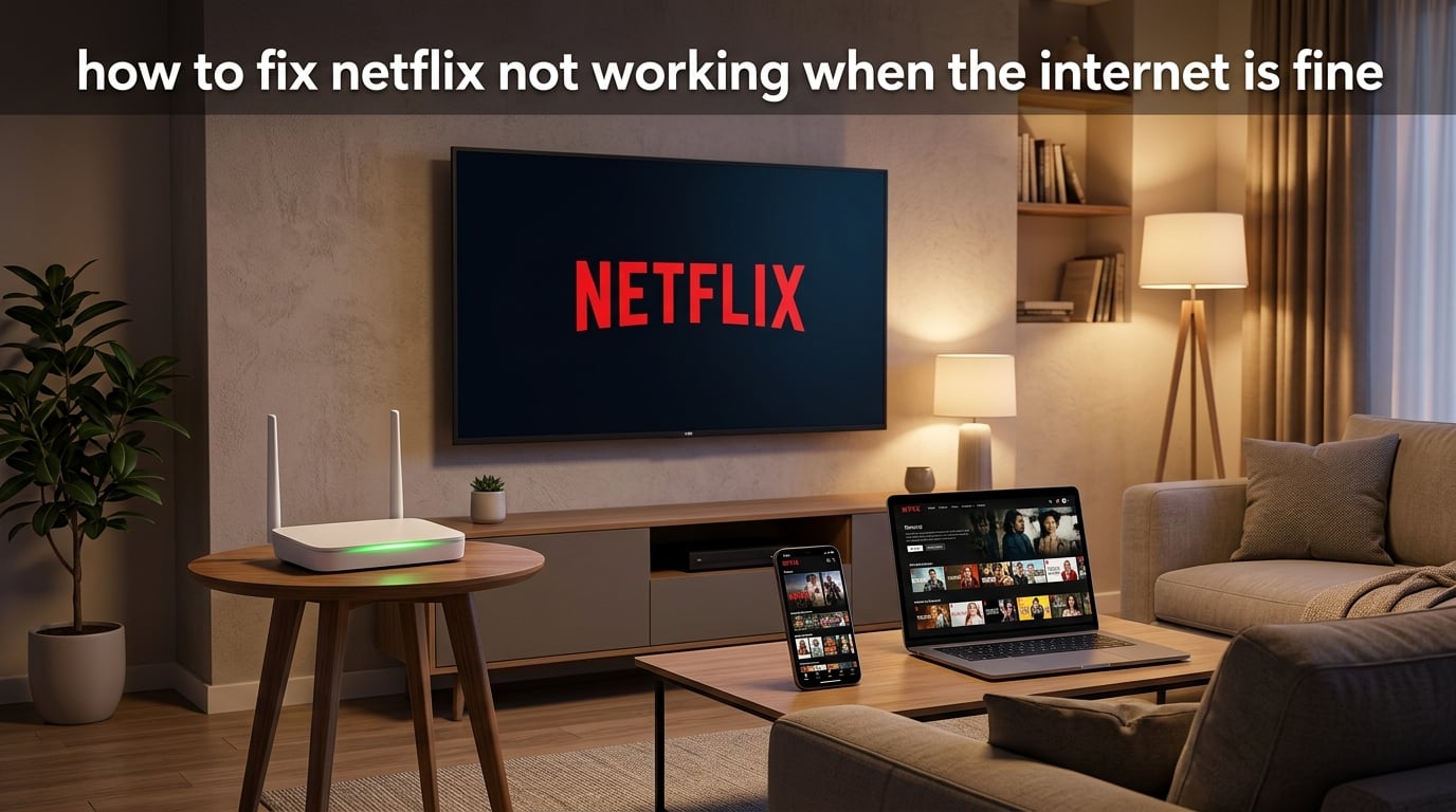 how to fix netflix not working when the internet is fine